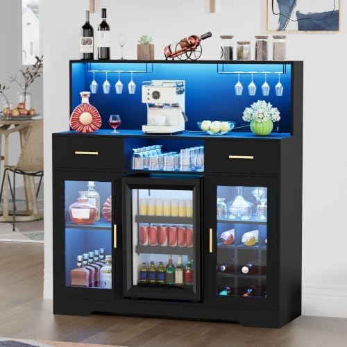 Home Bar And Fridge - Mini Geladeira com Armazenamento, Armários de