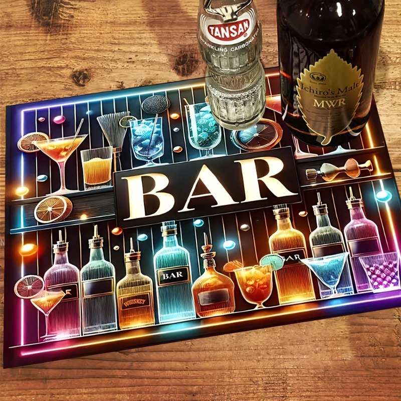 Bar Mat Rubber - Tapete de Secagem de Terra Diatomácea