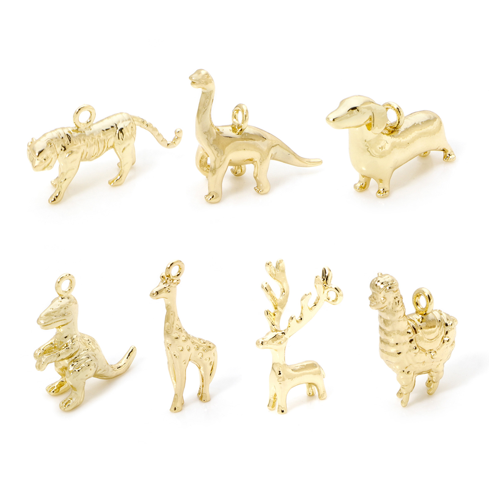 Bar Cart Gold - 2 pçs encantos de bronze animal