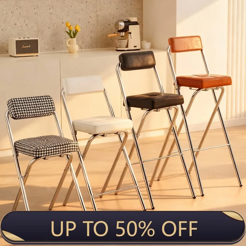 Home Bar Seating - Cadeiras de Bar 45/55/65/75cm com Encosto,