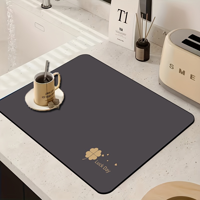 Bar Mat Rubber - Tapete Absorvente de Secagem Rápida Cinza