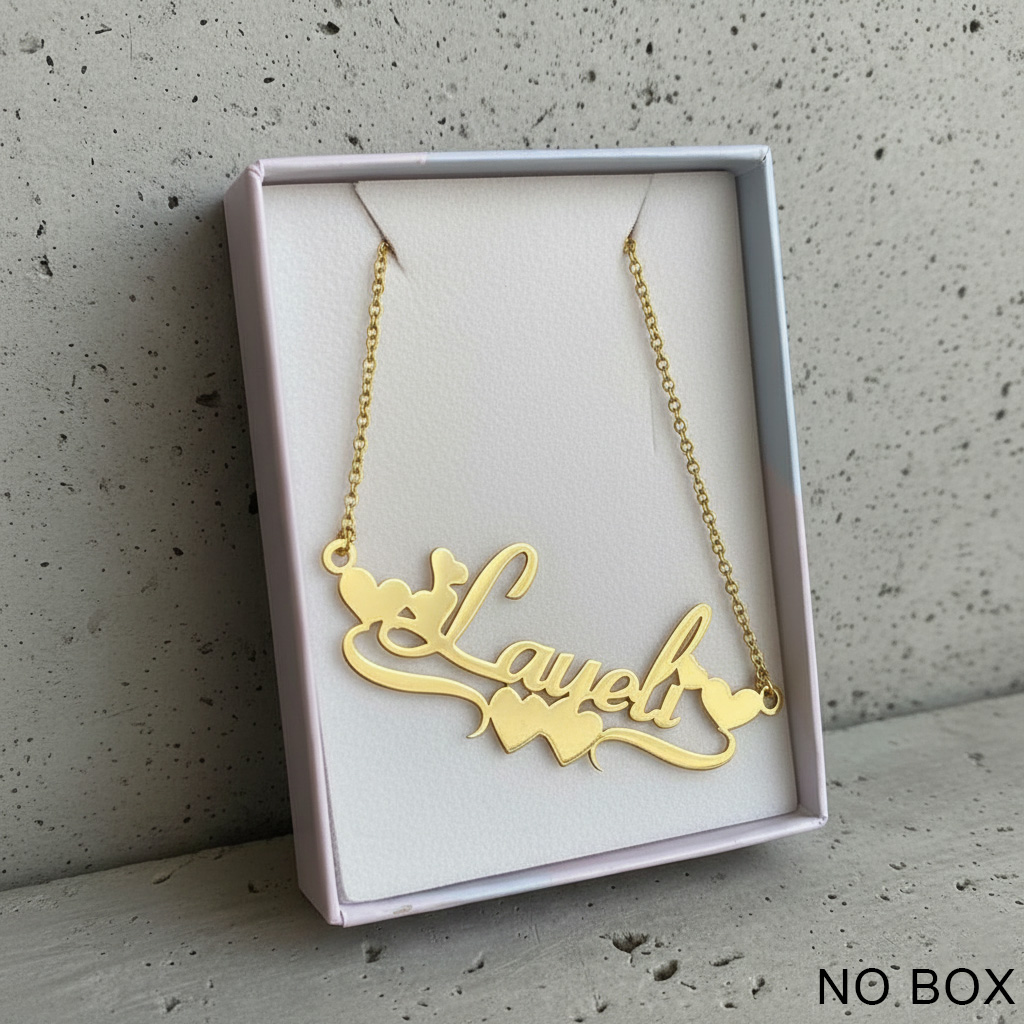 Bar Cart Gold - Colar Personalizado com Nome em Aço