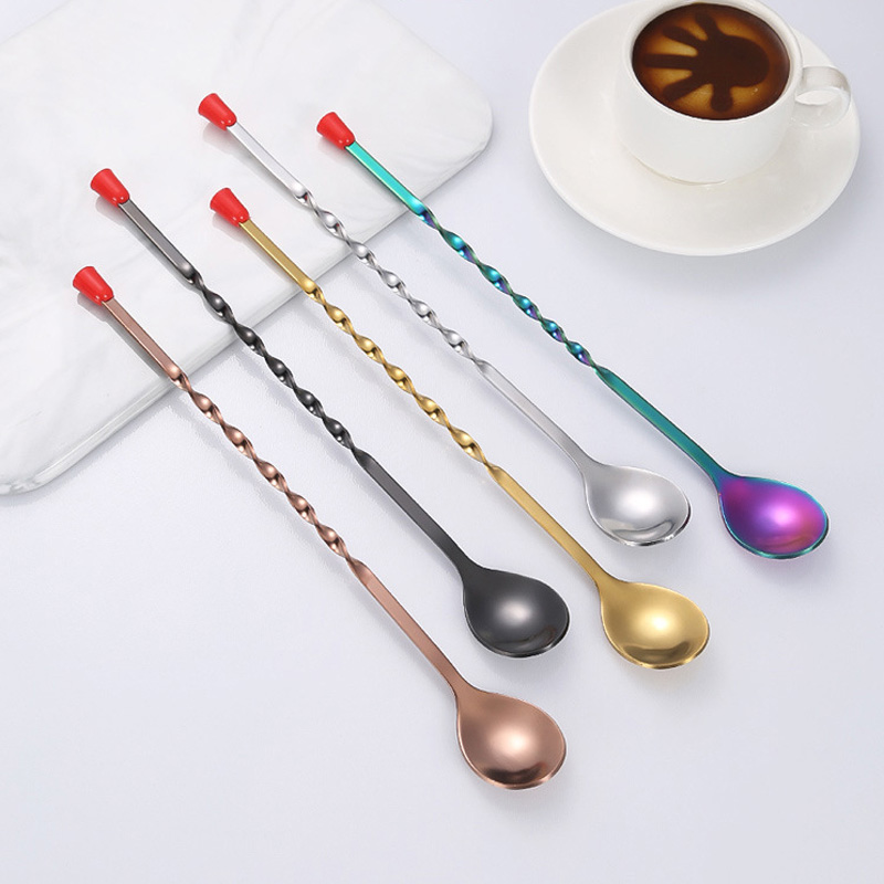 100 pçs/lote aço inoxidável to - Bar Spoon Twisted avaliação e preço
