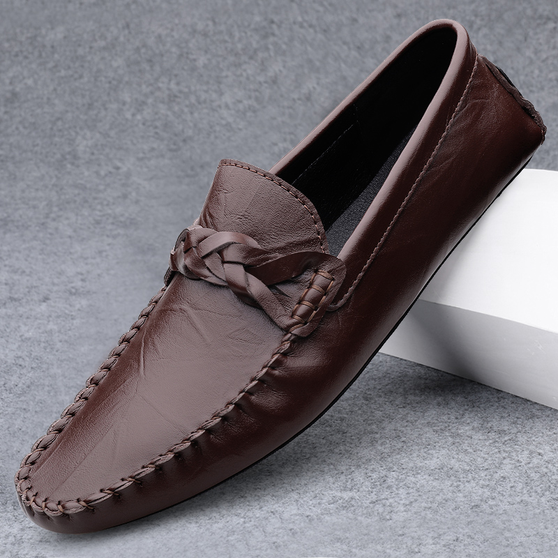 Sapatos masculinos de couro de - Home Barca avaliação e preço